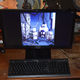 My desk, complete with my new gaming PC and several toys.